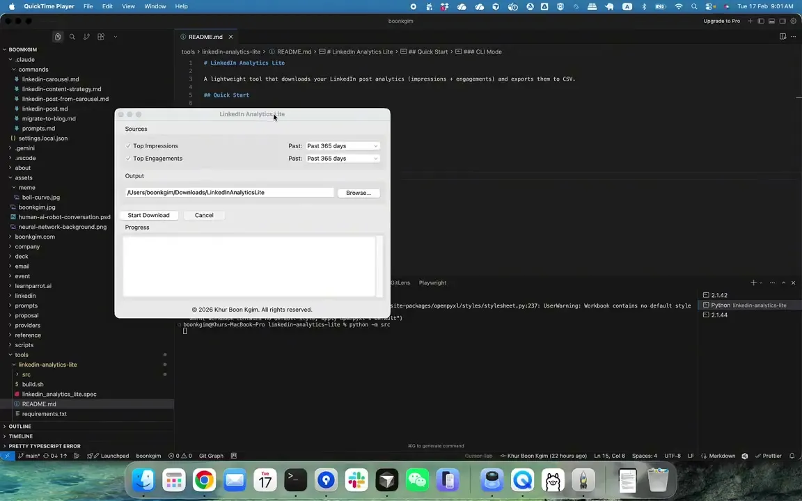 Not every automation needs an AI agent. After burning $25+ with a browser agent just to download analytics of my top LinkedIn posts, I decided to build a simple automation tool that costs nothing to run.