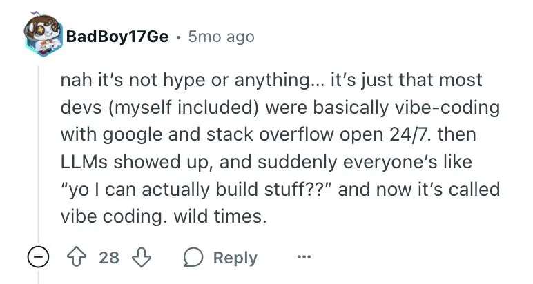 Vibe coding has been around longer than we think...