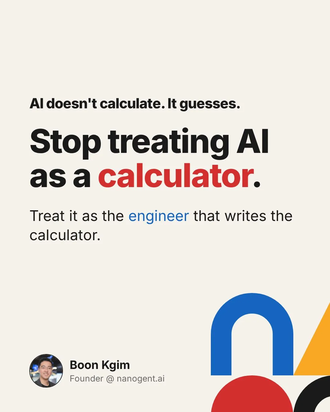 Stop using AI as a calculator.