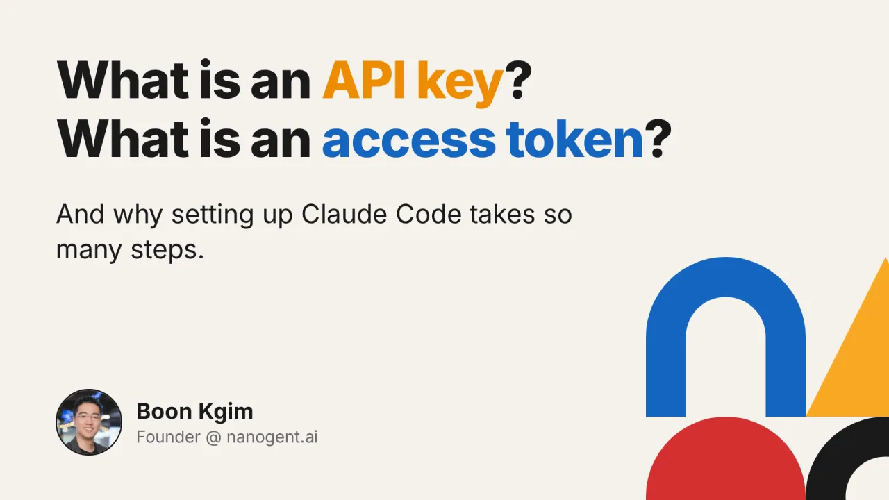 What Is an API Key? What Is an Access Token? And Why Setting Up Claude Code Takes So Many Steps