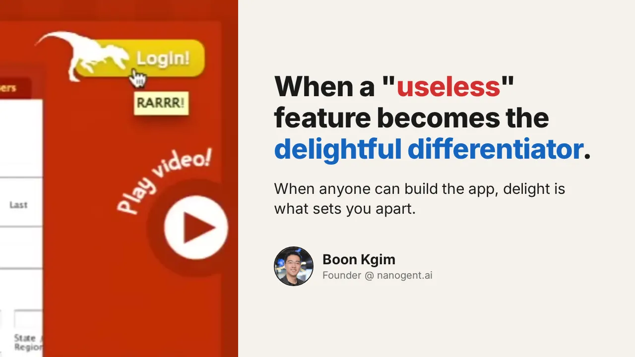 When a “useless” feature becomes the delightful differentiator