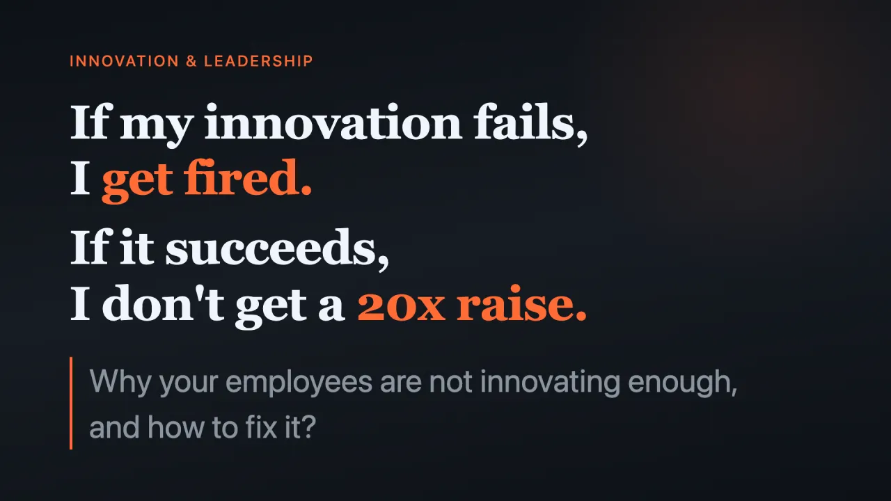 Why Is Innovation Harder in a Traditional Organisation Than a Startup? And What Business Leaders Can Do About It