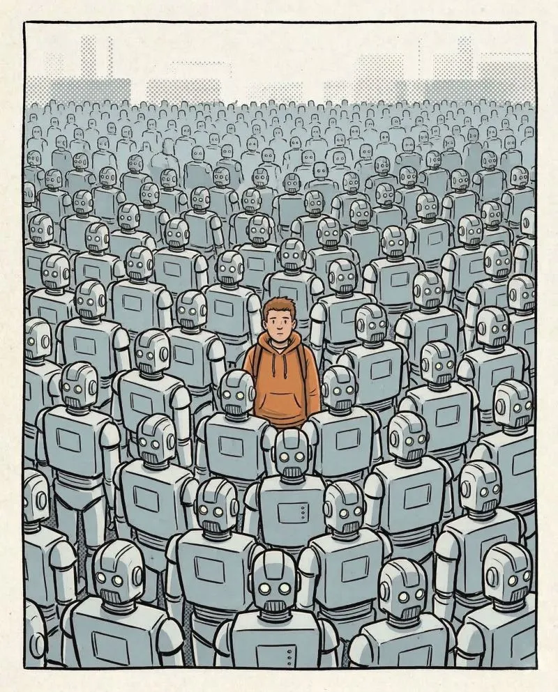 Human will be the differentiation when everyone produces the same things with AI agents with the same skills.
