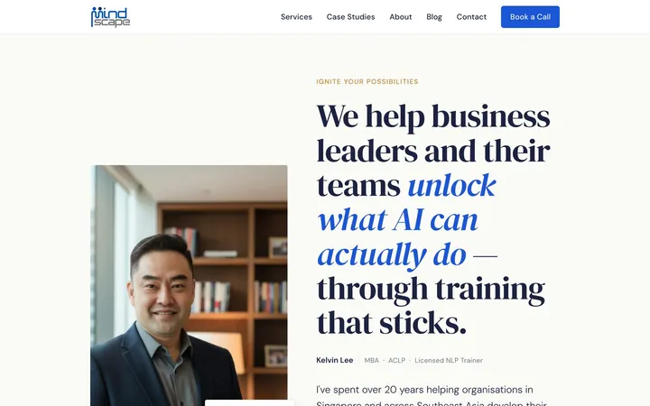 Website built by Kelvin Lee after the workshop