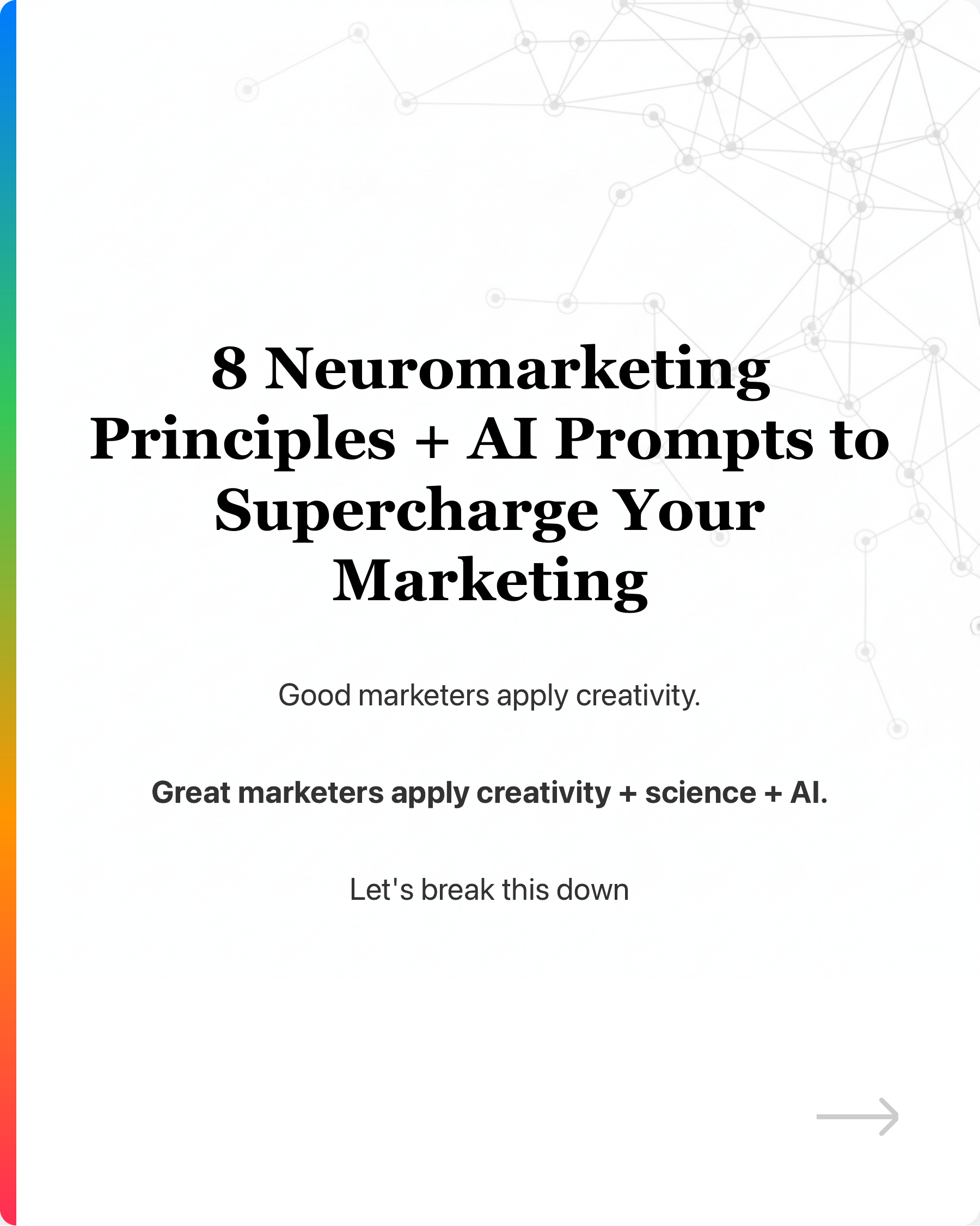 Good marketers apply creativity., slide 1