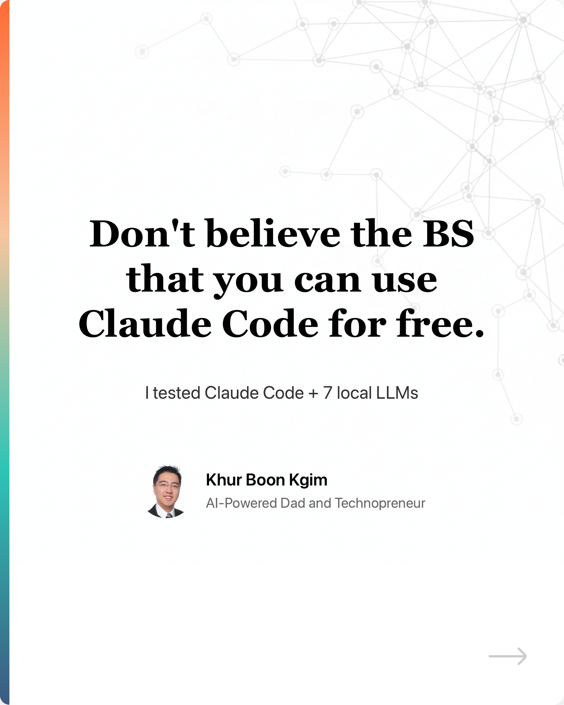 Don't believe the BS that you can use Claude Code for free., slide 1