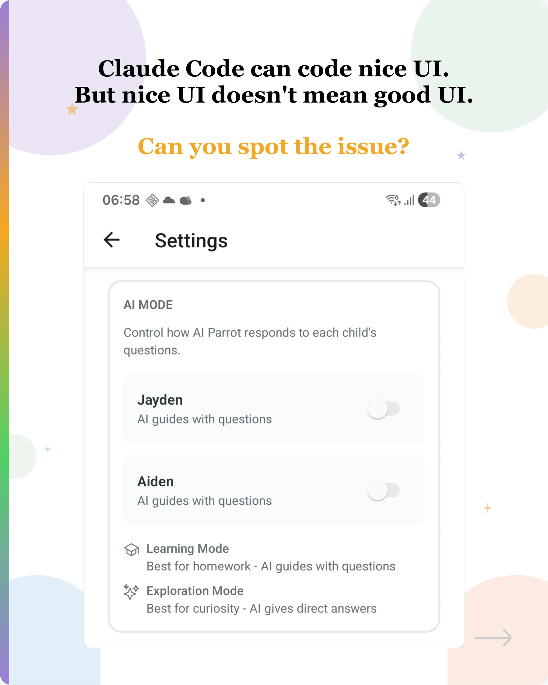 Claude Code can code nice UI. But nice UI doesn't mean good UI.