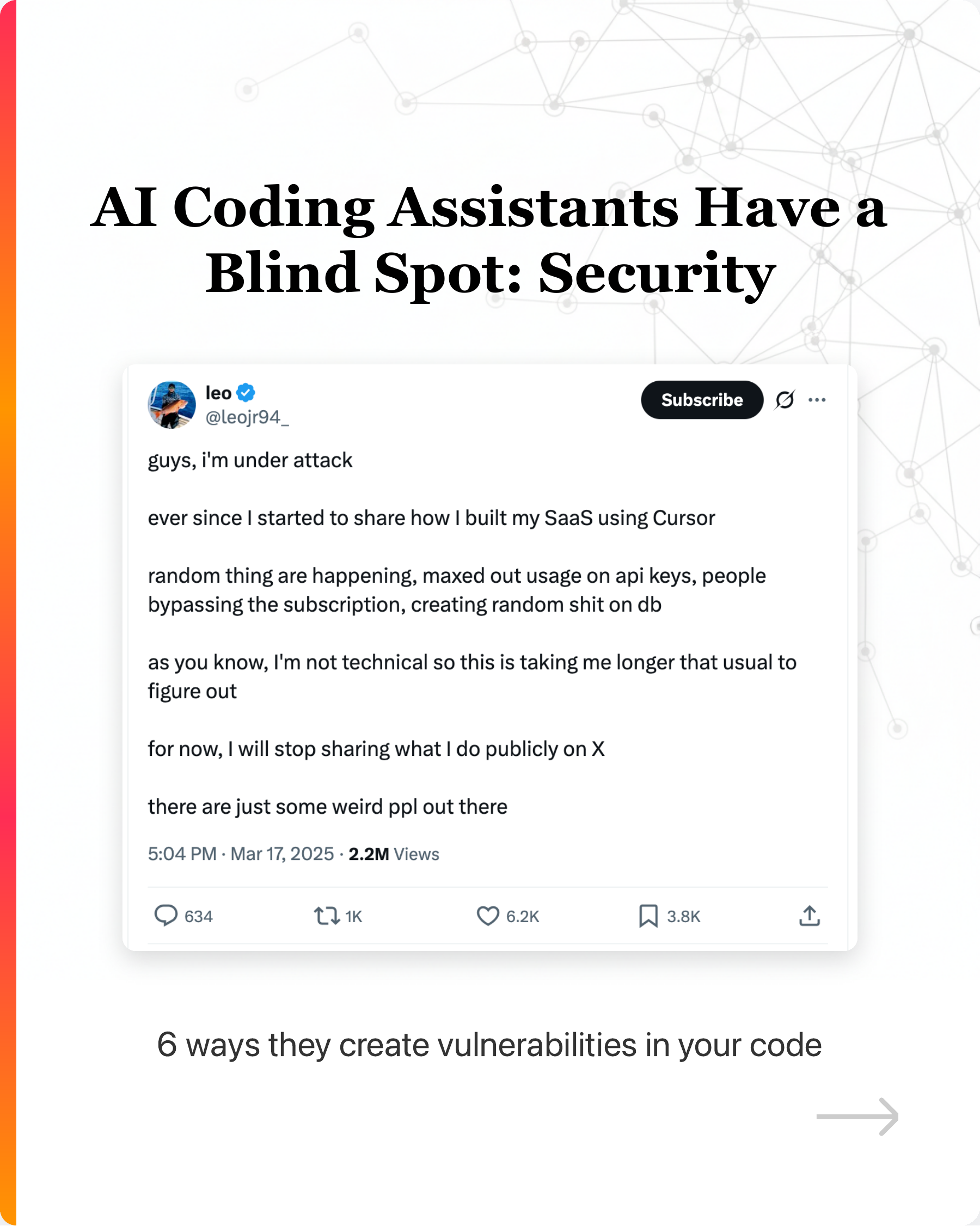 AI Coding Assistants Have a Security Blind Spot, slide 1