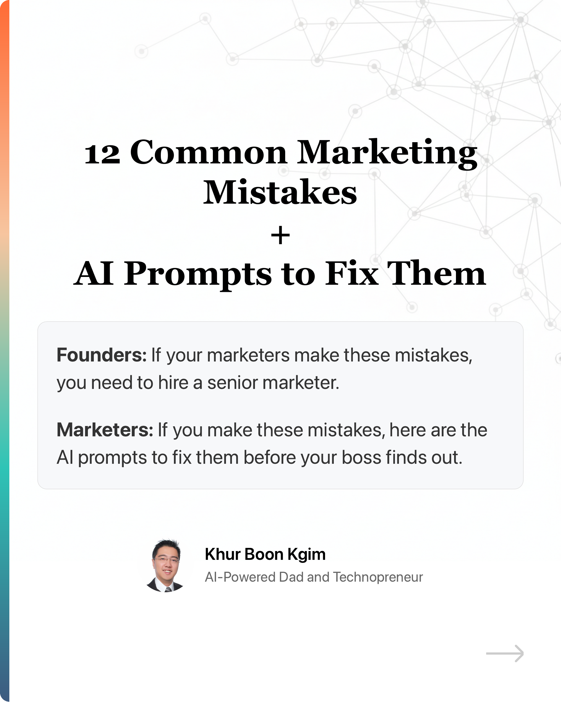 Founders, if your marketers make these 12 mistakes, you should consider hiring another senior., slide 1