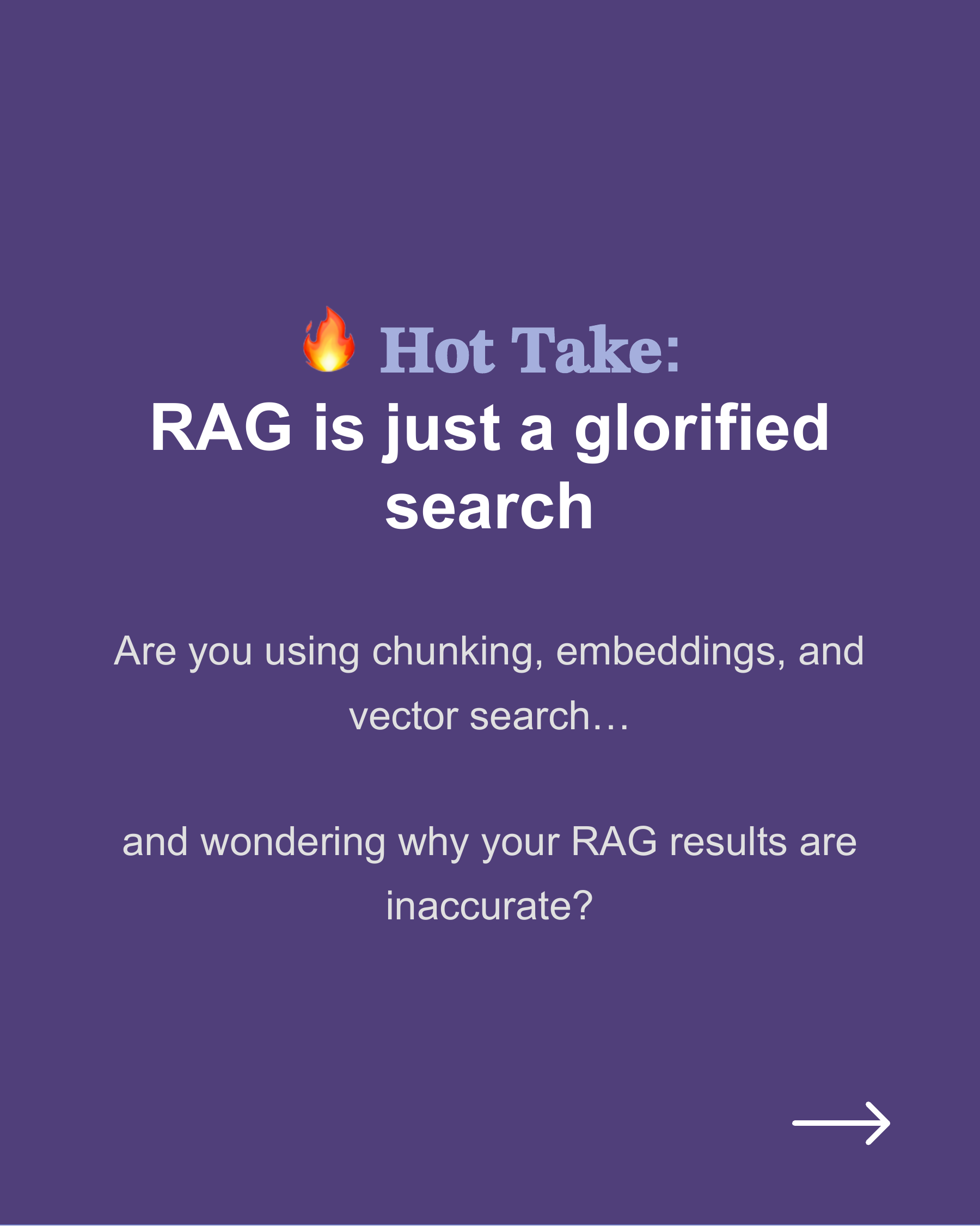 Isn't RAG just a glorified search engine?, slide 1