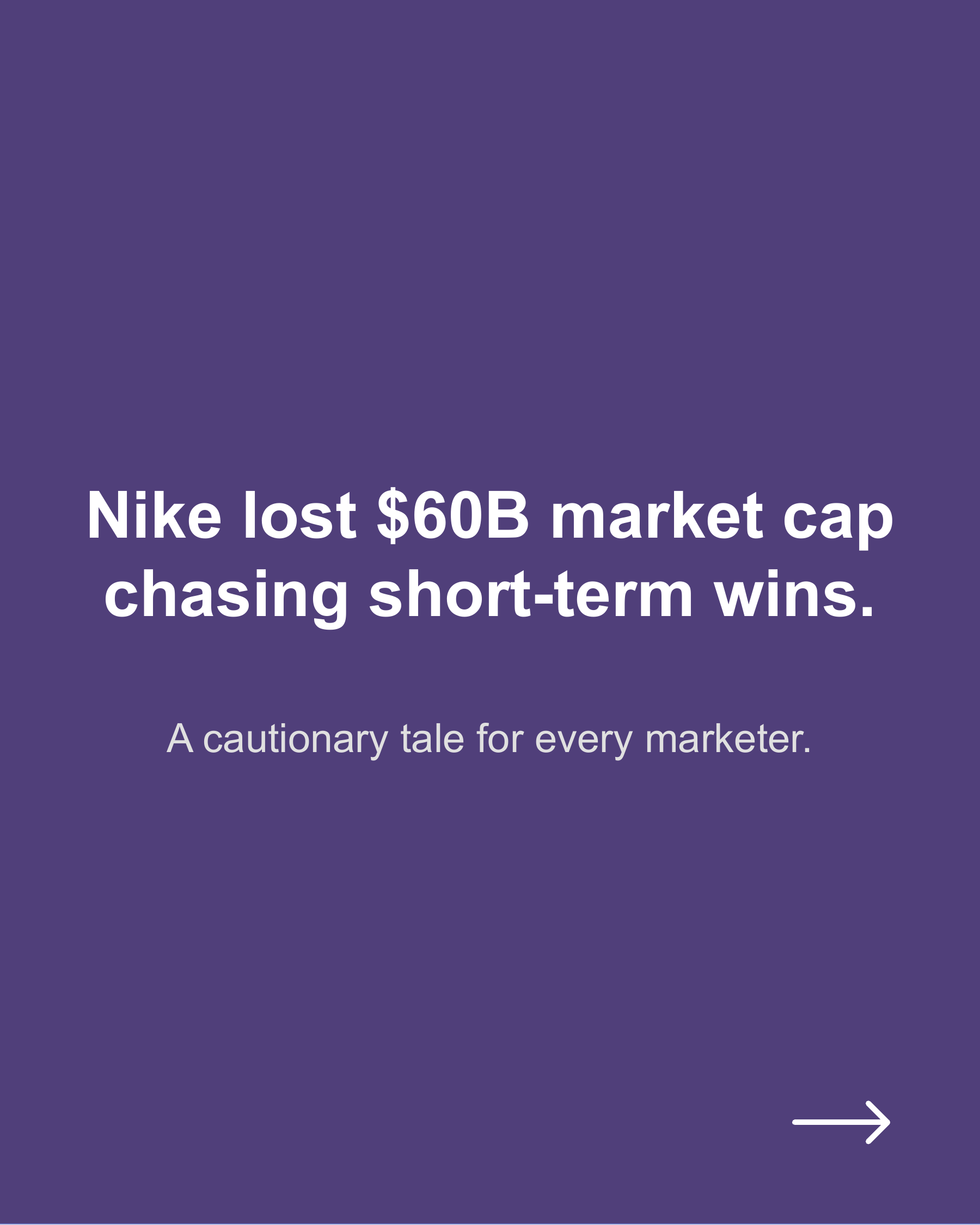 Don't make the same marketing mistake as Nike., slide 1