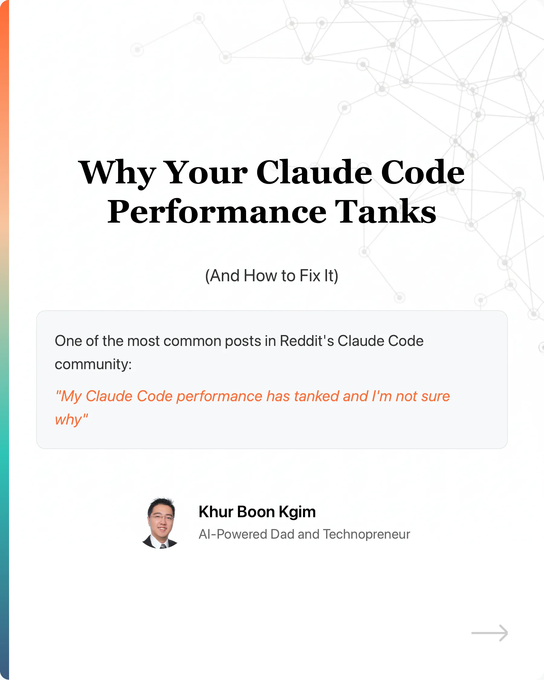 "My Claude Code performance has tanked and I'm not sure why"