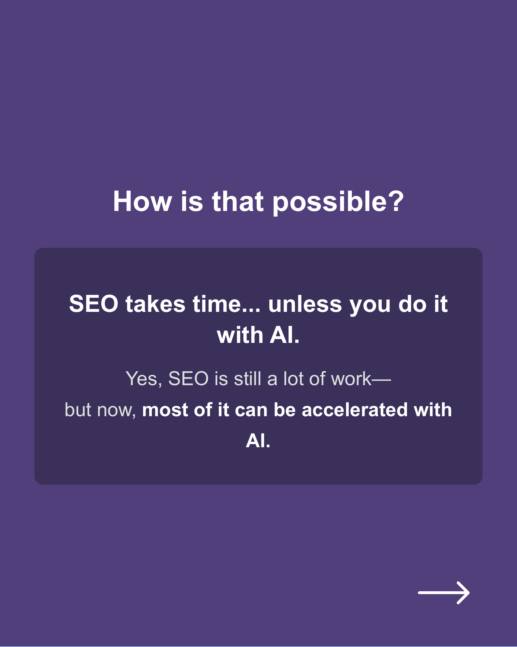 One of our clients got their first paid customer from SEO within 60 days of setting up a new..., slide 3