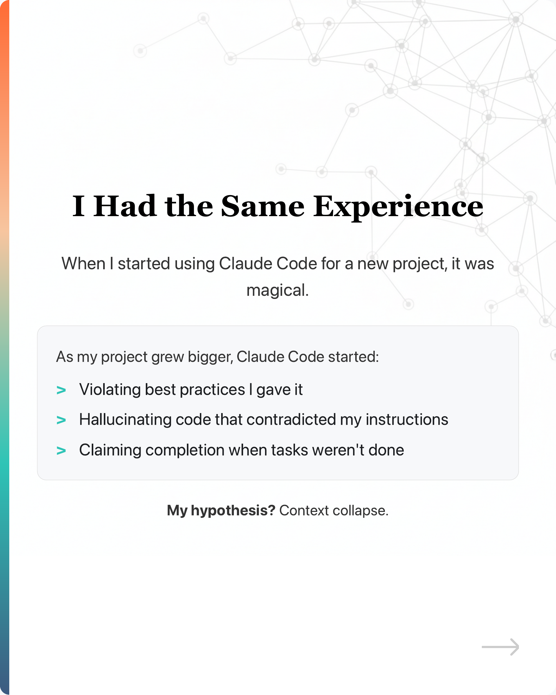 "My Claude Code performance has tanked and I'm not sure why", slide 3