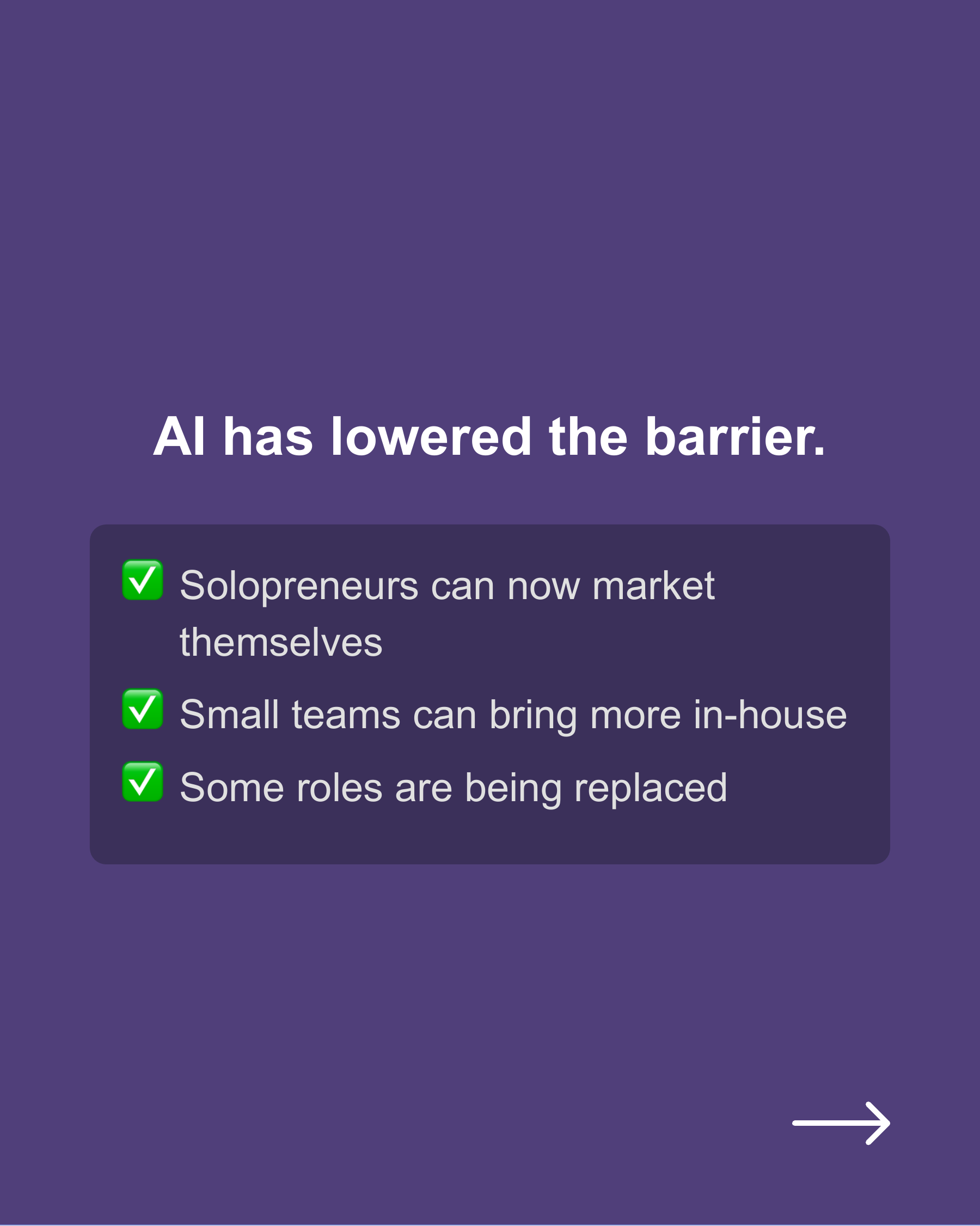 Will AI replace marketing agencies (or any professional services)?, slide 3