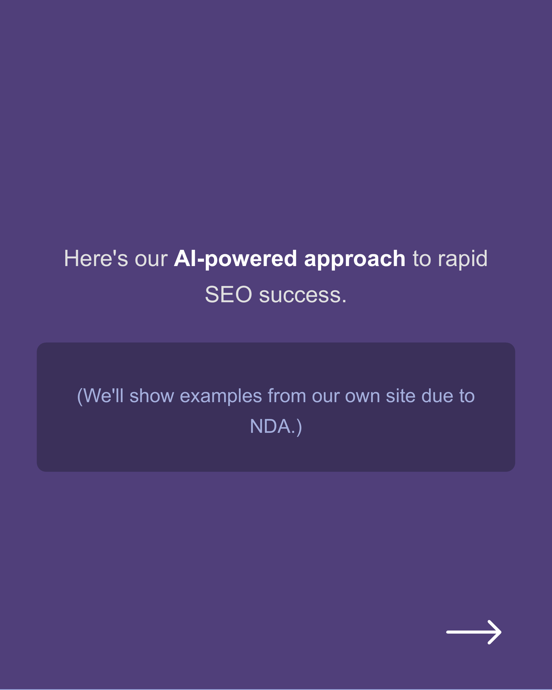 One of our clients got their first paid customer from SEO within 60 days of setting up a new..., slide 4