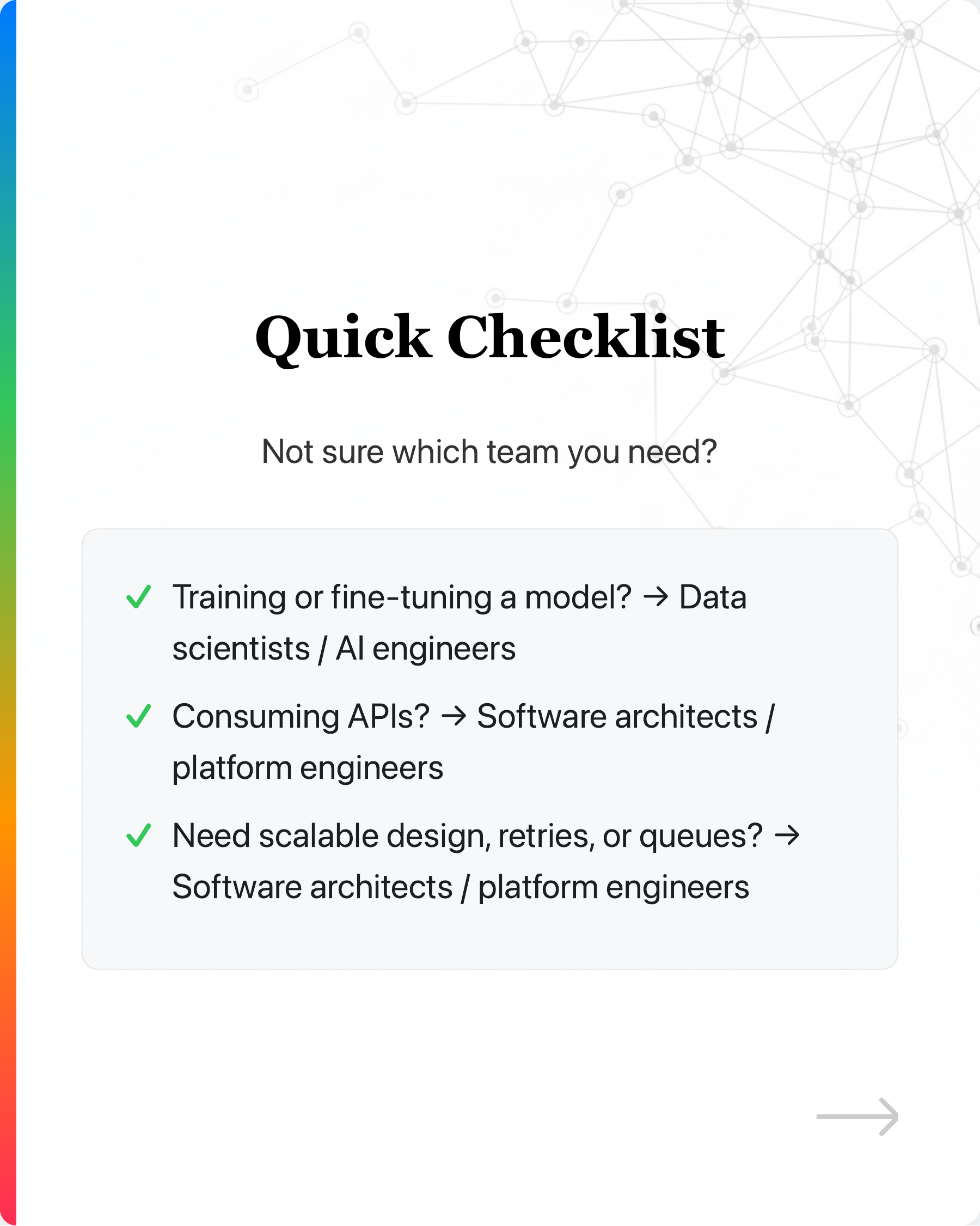 Not all AI projects need data scientist and AI engineers., slide 7