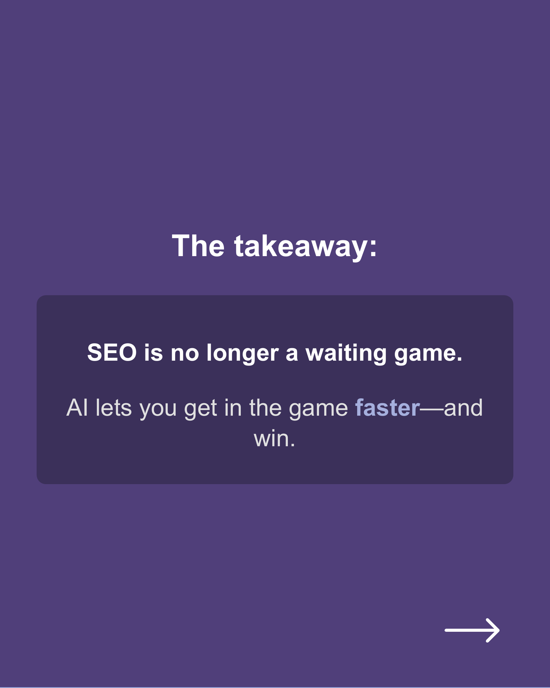 One of our clients got their first paid customer from SEO within 60 days of setting up a new..., slide 9
