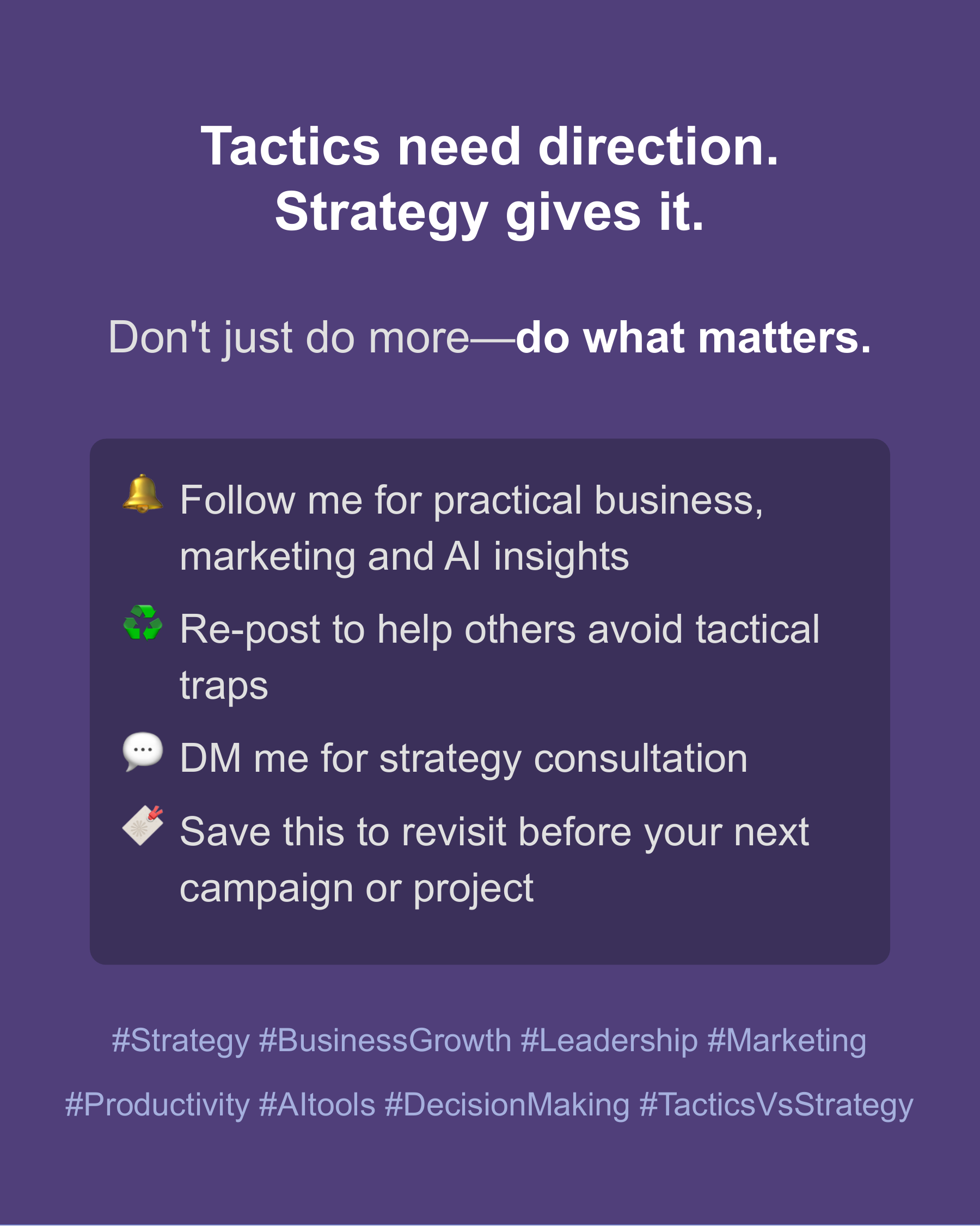 I've met many business owners and working professionals who are busy clearing tasks every day but..., slide 10