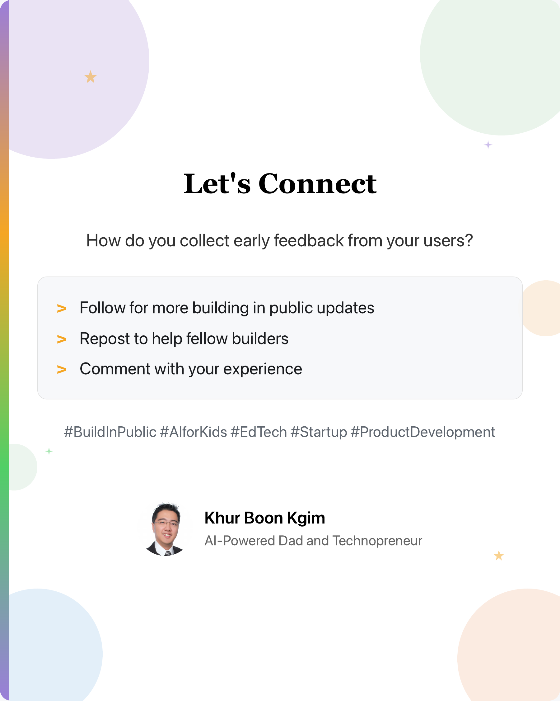 One of the benefits of building in public:, slide 11