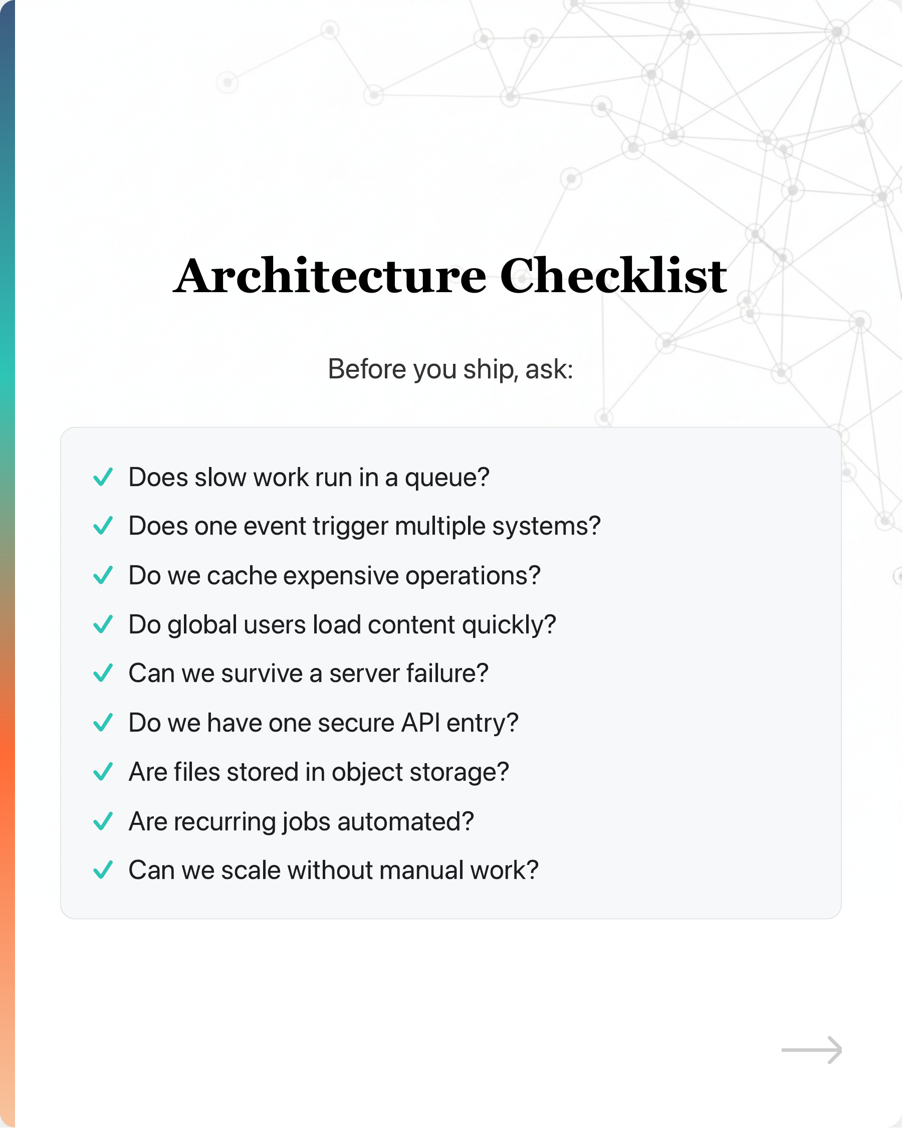 From POC to production: 9 architecture components your vibe-coded app needs., slide 12