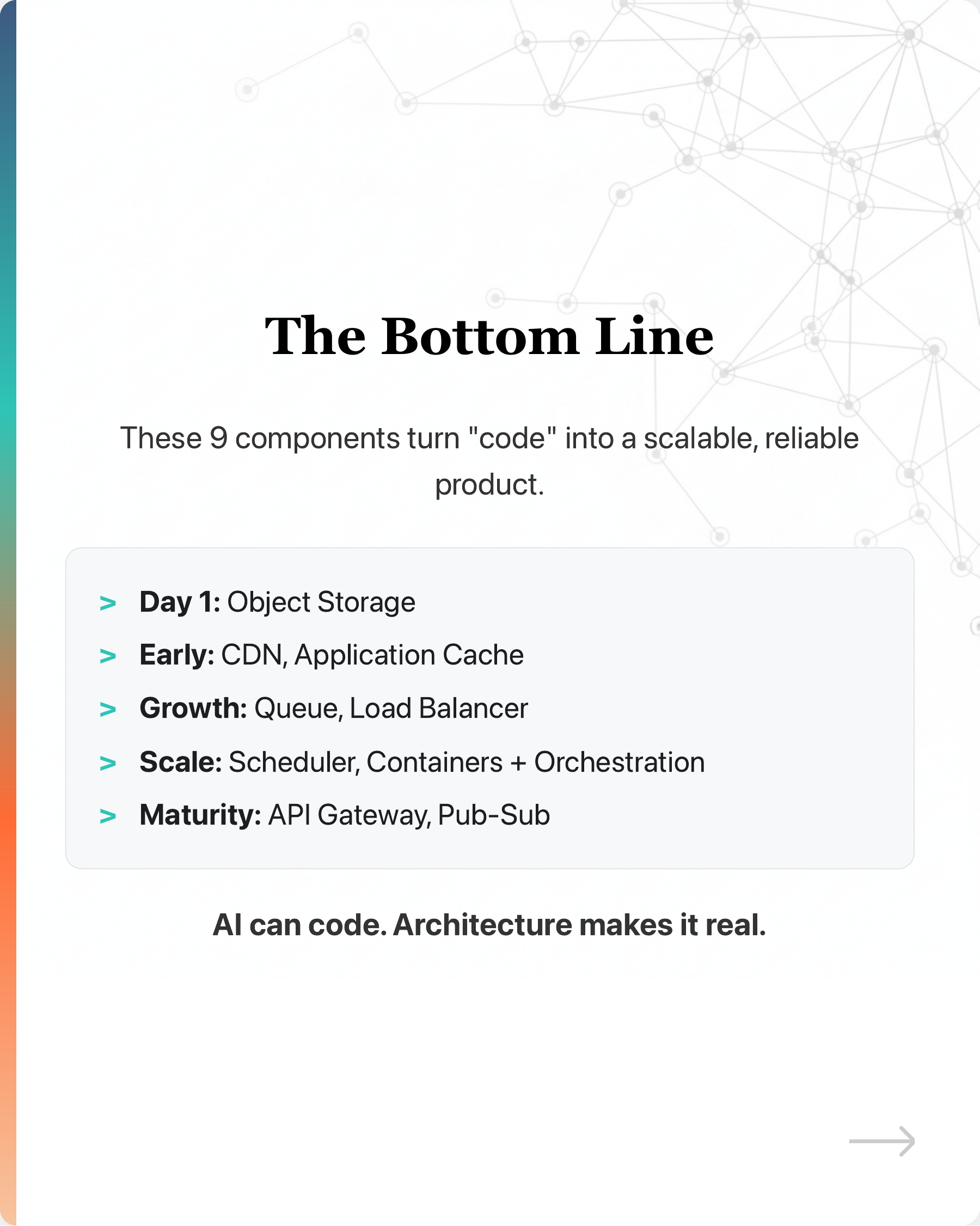 From POC to production: 9 architecture components your vibe-coded app needs., slide 13