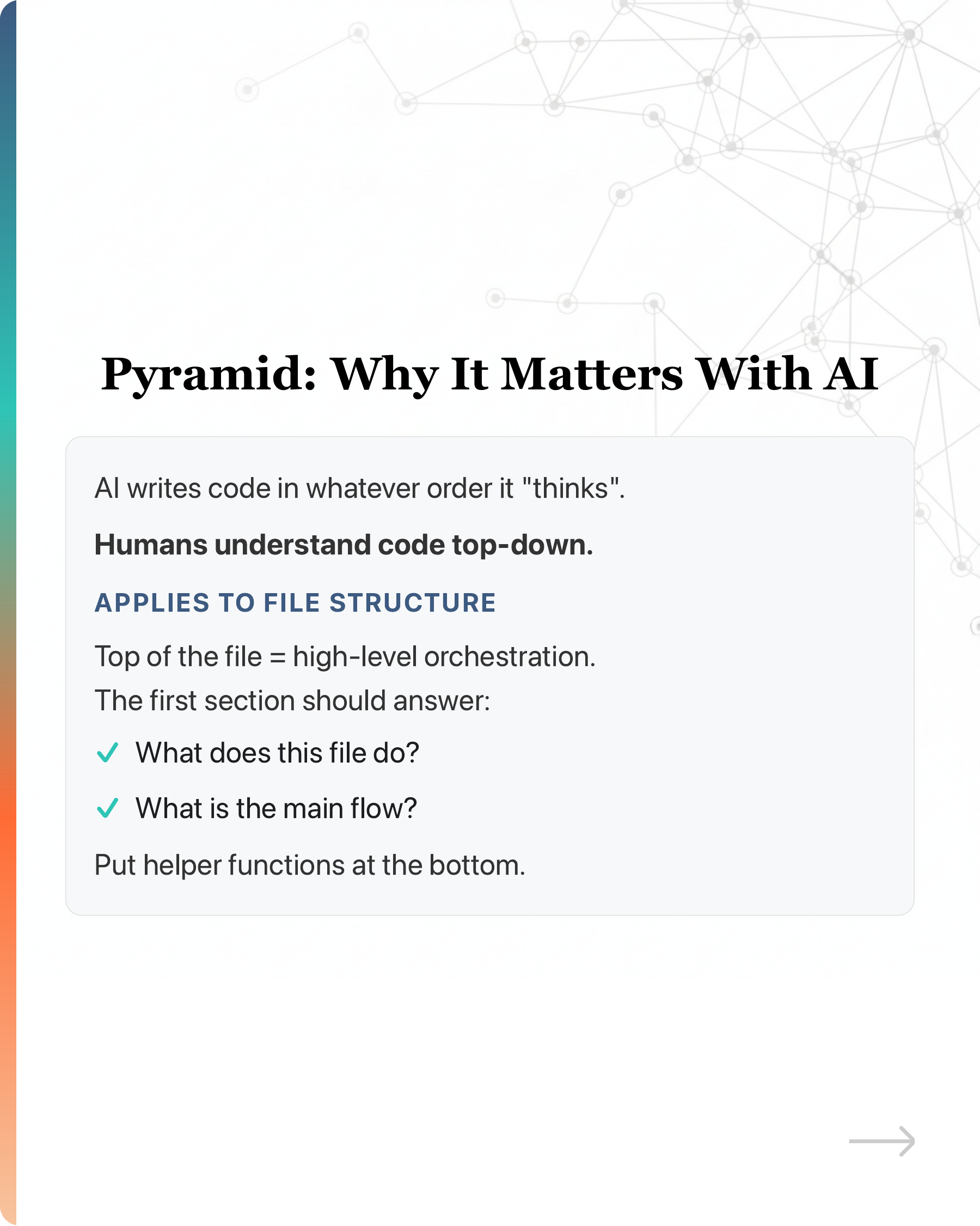 No, vibe coding does not create tech debt., slide 16