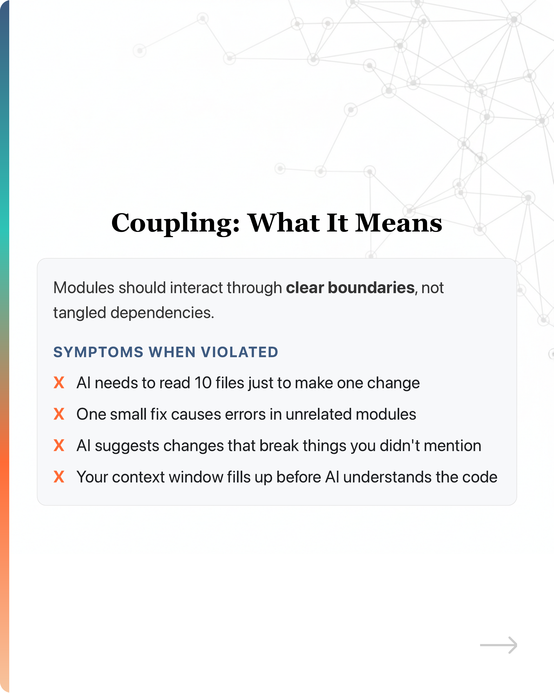 No, vibe coding does not create tech debt., slide 19