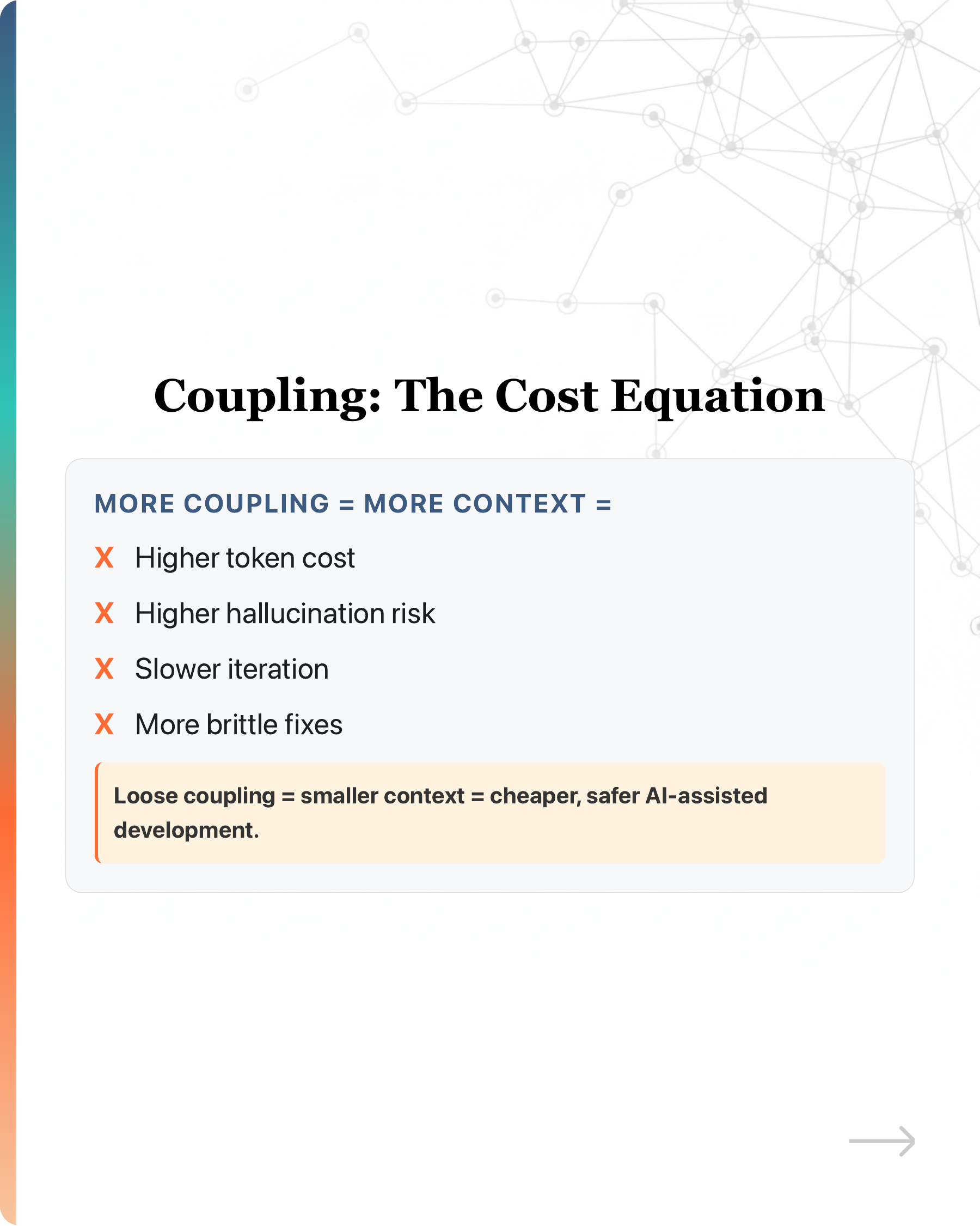 No, vibe coding does not create tech debt., slide 21