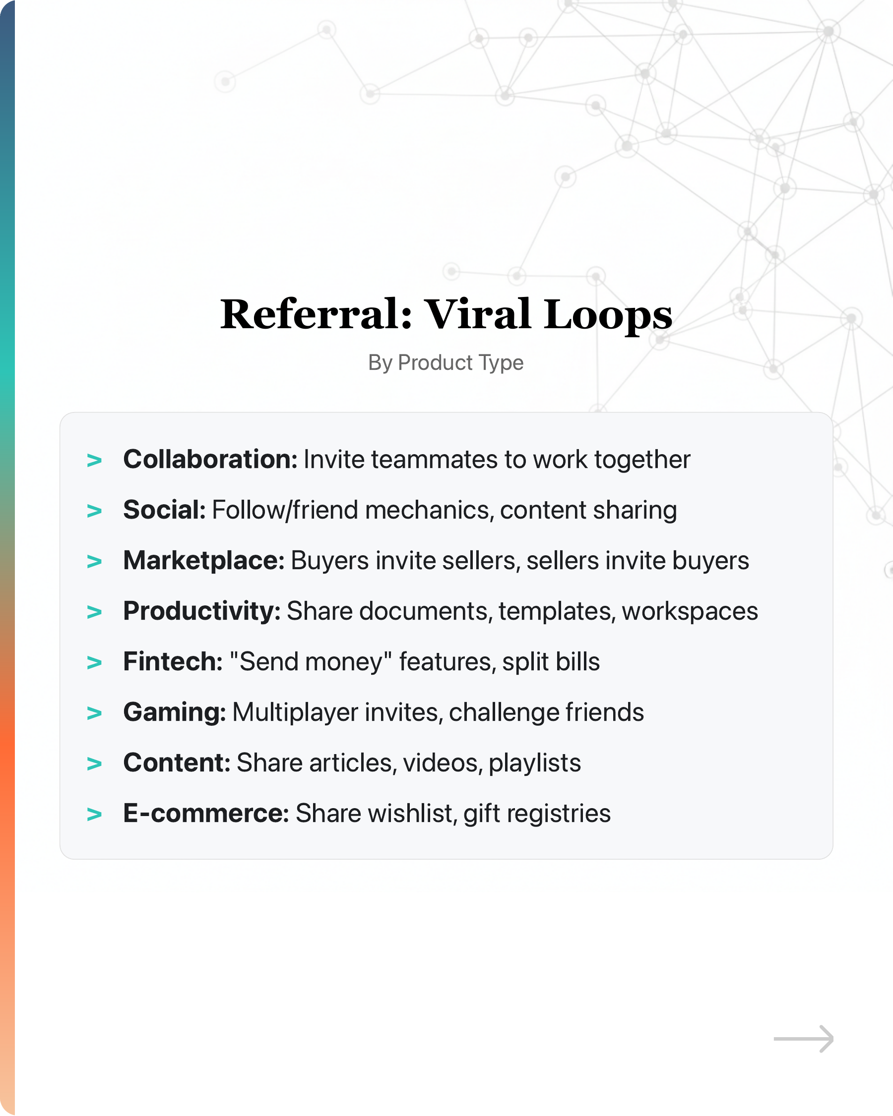 Most startups' growth stalls because they pour users into a leaky bucket., slide 25