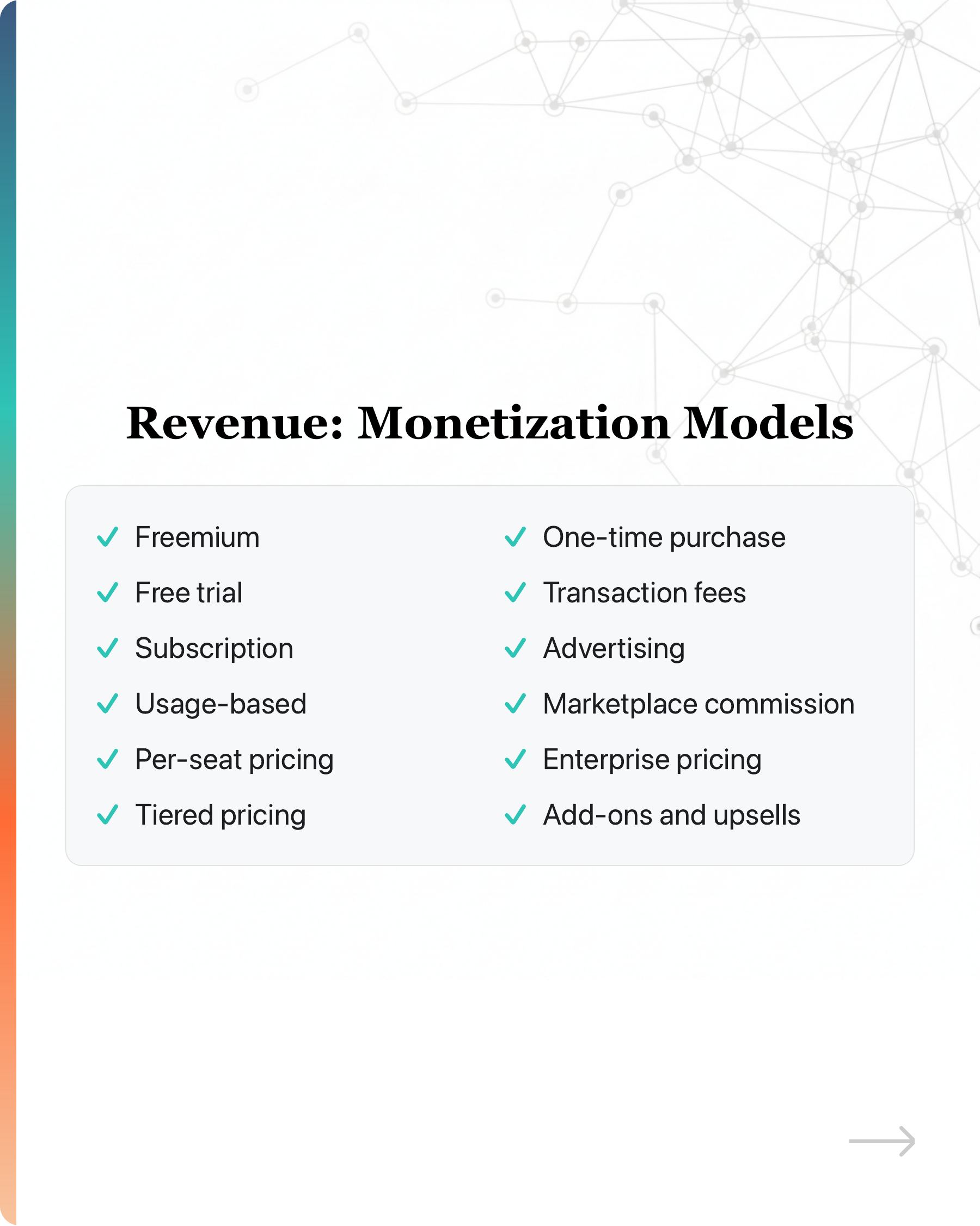 Most startups' growth stalls because they pour users into a leaky bucket., slide 29